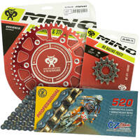 Mino / CZ 14-51T Honda CRF450R 2002-2022 MX Chain and Red Alloy Sprocket Kit