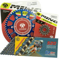 Mino / CZ 14-52T Yamaha YZ250 1999-2022 MX Chain and Blue Alloy Sprocket Kit