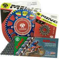 Mino / CZ 14-50T Yamaha WR450F 2003-2022 O-Ring Chain and Blue Alloy Sprocket Kit