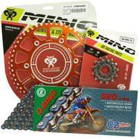 Mino / CZ 12-51T KTM EXC 125-250-300 94-22 O-Ring Chain and Orange Alloy Sprocket Kit