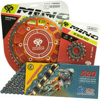 Mino / CZ 12-52T KTM EXC 125-250-300 94-22 MX Chain and Orange Fusion Sprocket Kit