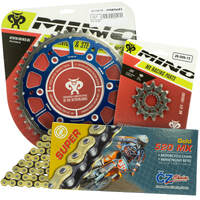 Mino / CZ 13-50T Yamaha WR450F 2003-2022 Gold MX Chain and Blue Fusion Sprocket Kit