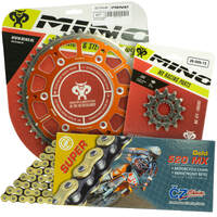 Mino / CZ 13-52T KTM EXC 125-250-300 94-22 Gold MX Chain and Orange Fusion Sprocket Kit