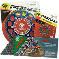 Mino / CZ 13-49T Yamaha WR450F 2003-2022 O-Ring Chain and Blue Fusion Sprocket Kit