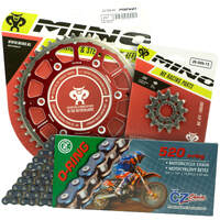 Mino / CZ 12-51T Beta RR 4ST 400-450 13-18 O-Ring Chain and Red Fusion Sprocket Kit