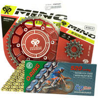 Mino / CZ 14-51T Honda CRF450R 2002-2022 Gold O-Ring Chain and Red Fusion Sprocket Kit