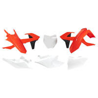 Rtech KTM SX 250 2017-18 / SXF 250-450 2016-18 Orange-White-Black (OEM 18) Plastic Kit