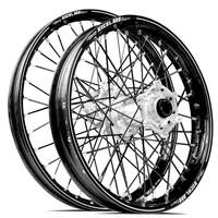 SM Pro / Excel A60 Yamaha WR250F 2003-2019 / WR450F 2003-2018 Black/Silver Wheel Set (Black Spokes)