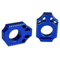 Scar Blue Axle Blocks YZ125-250 02-22 / YZ250-450F 03-08 / WR250-450F 02-22 