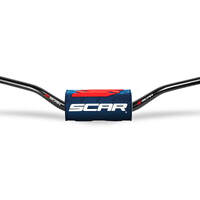 Scar O² Tapered Handlebar - KTM 85SX - Black Bar with Dark Blue bar pad
