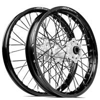 SM Pro / DID LT-X KTM-Husqvarna-GasGas 21X1.60/18X2.15 Black/Silver Wheel Set (Black Spokes)