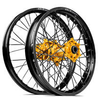 SM Pro / DID ST-X Honda CRF250 2014-2024/CRF450 2013-2024 21X1.60/18X2.15 Black/Gold Wheel Set (Black Spokes)