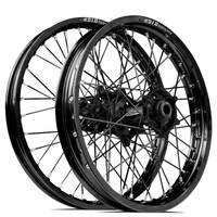 SM Pro / DID ST-X Yamaha WR250F 2003-2019 / WR450F 2003-2018 Black/Black Wheel Set (Black Spokes)