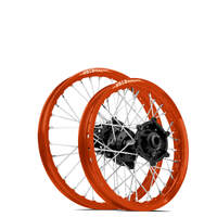 SM Pro / DID KTM-Husqvarna-GasGas 85cc 2021-2024 19X1.40/16X1.85 Orange/Black Wheel Set