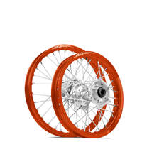 SM Pro / DID KTM-Husqvarna-GasGas 85cc 2021-2024 19X1.40/16X1.85 Orange/Silver Wheel Set