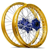 SM Pro Honda CRF250 2014-2024 / CRF450 2013-2024 21X1.60/18X2.15 Gold/Blue Wheel Set