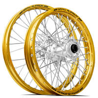 SM Pro Honda CRF250 2014-2024 / CRF450 2013-2024 21X1.60/18X2.15 Gold/Silver Wheel Set