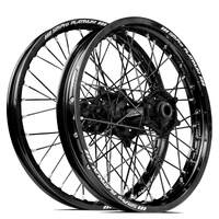 SM Pro Honda CRF250 2014-2024/CRF450 2013-2024 21X1.60/18X2.15 Black/Black Wheel Set (Black Spokes)