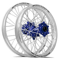 SM Pro Honda CRF250 2014-2024 / CRF450 2013-2024 21X1.60/18X2.15 Silver/Blue Wheel Set