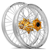 SM Pro Honda CRF250 2014-2024 / CRF450 2013-2024 21X1.60/18X2.15 Silver/Gold Wheel Set